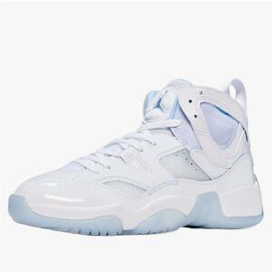 Nike Jordan Women's Jumpman Two Trey Basketball Shoe, White/Ice Blue